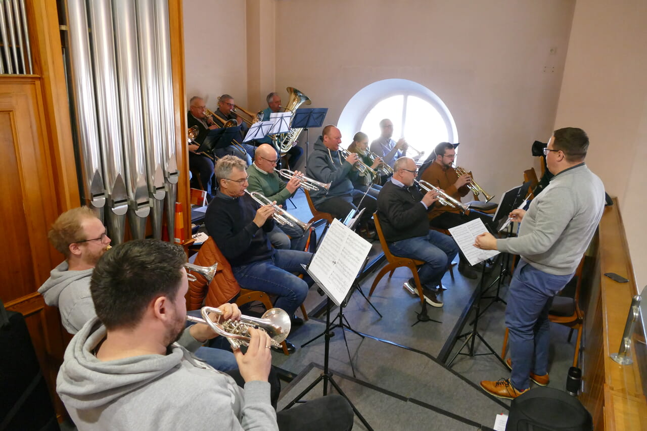 Der Posaunenchor gestaltete den Gottesdienst musikalisch mit.